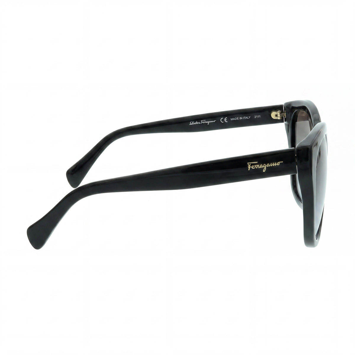 Gafas de sol Ferragamo SF957S estilo ojo de gato para mujer, color negro, 56 mm, Photo 2