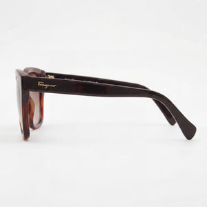 Ferragamo SF957S Square Sunglasses Women — side view, Non-Polarized Brown lens