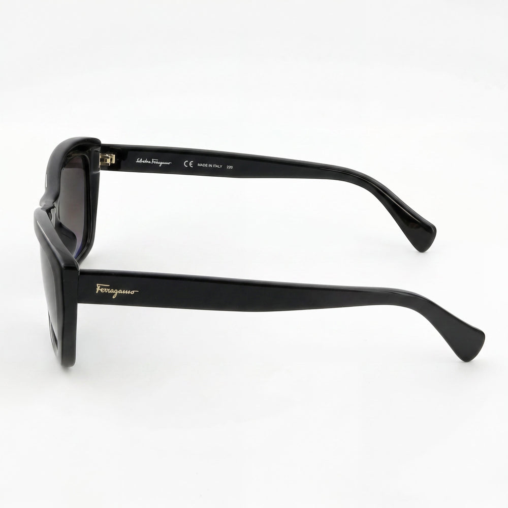Ferragamo SF958S Rectangle Sunglasses Unisex — side view, Non-Polarized Grey lens