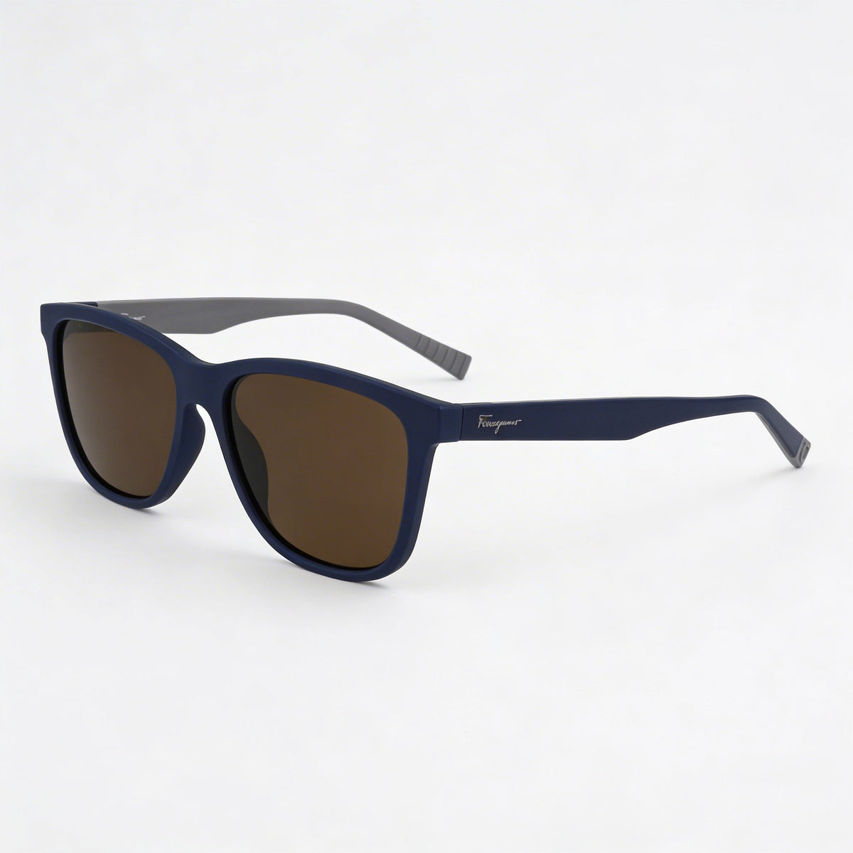 Ferragamo SF998S Matte Blue Rectangle Sunglasses Unisex, 57mm, Photo 4