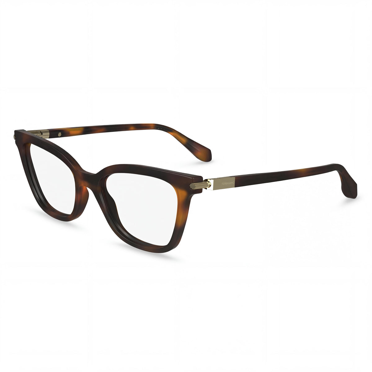 Ferragamo Tortoise Cat Eye Eyeglasses Unisex, 51mm, Photo 1