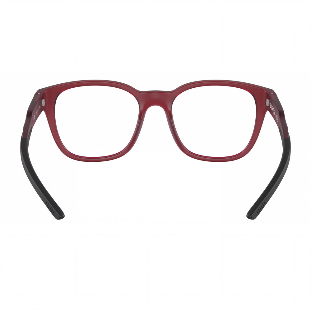 Ferrari Fz8006 Rectangle Eyeglasses Women — side view, Red Plastic temples