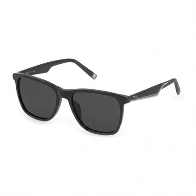 Fila Black Rectangle Sunglasses for Men, Smoke lens