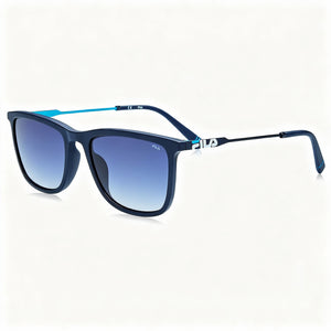 Fila Rectangle Sunglasses Men — side view, Blue lens
