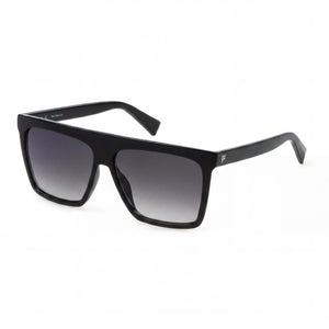 Fila Casual Black Rectangle Sunglasses for Men, Smoke lens