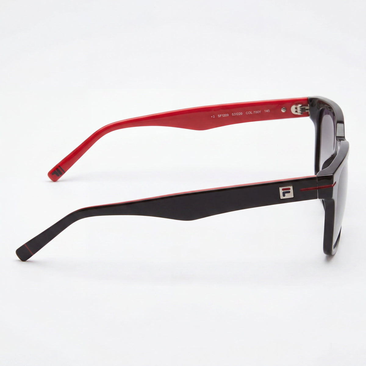 Fila Casual Shiny Black Rectangle Sunglasses for Men, 53mm, Photo 3
