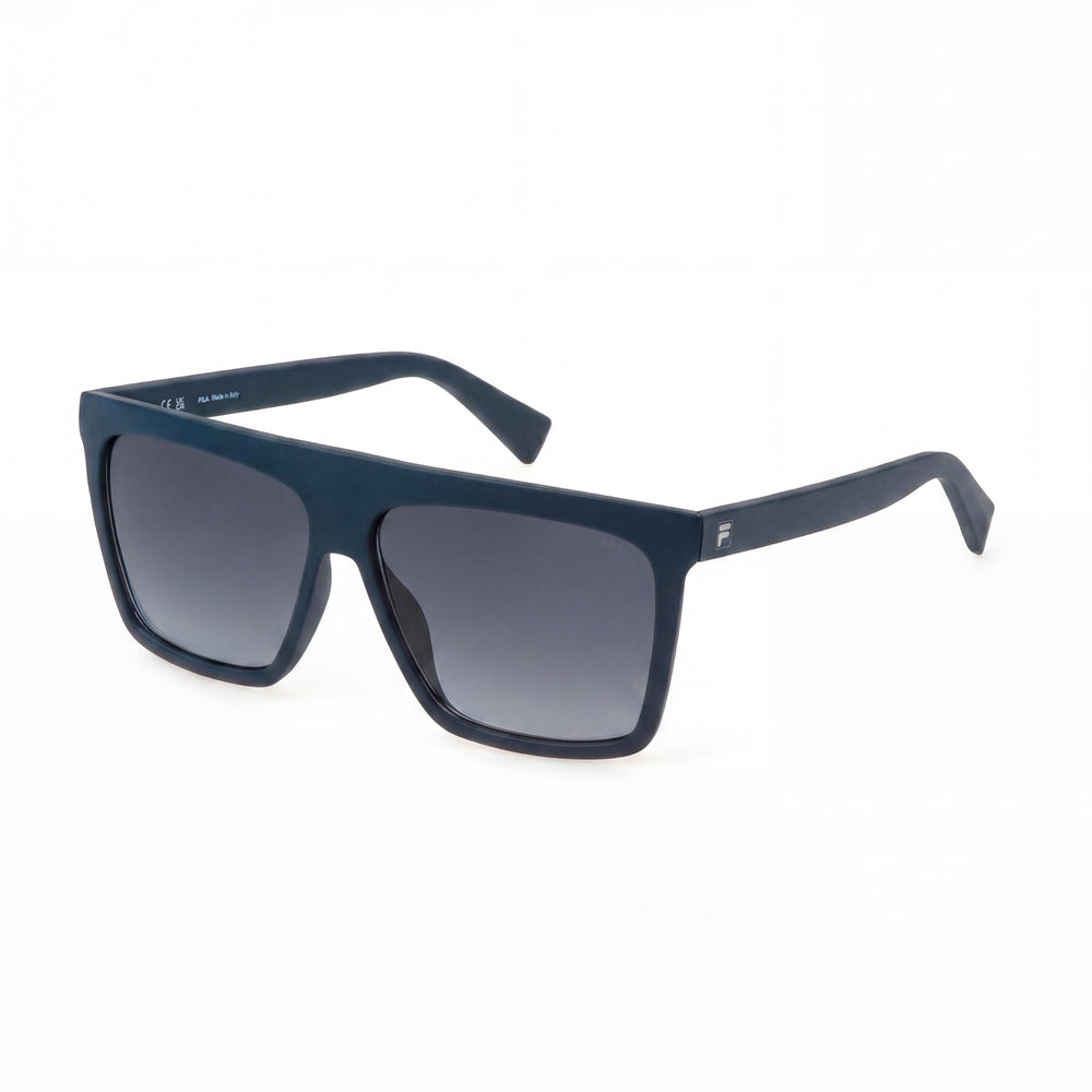 Fila Casual Blue Rectangle Sunglasses for Men, Blue Blue lens