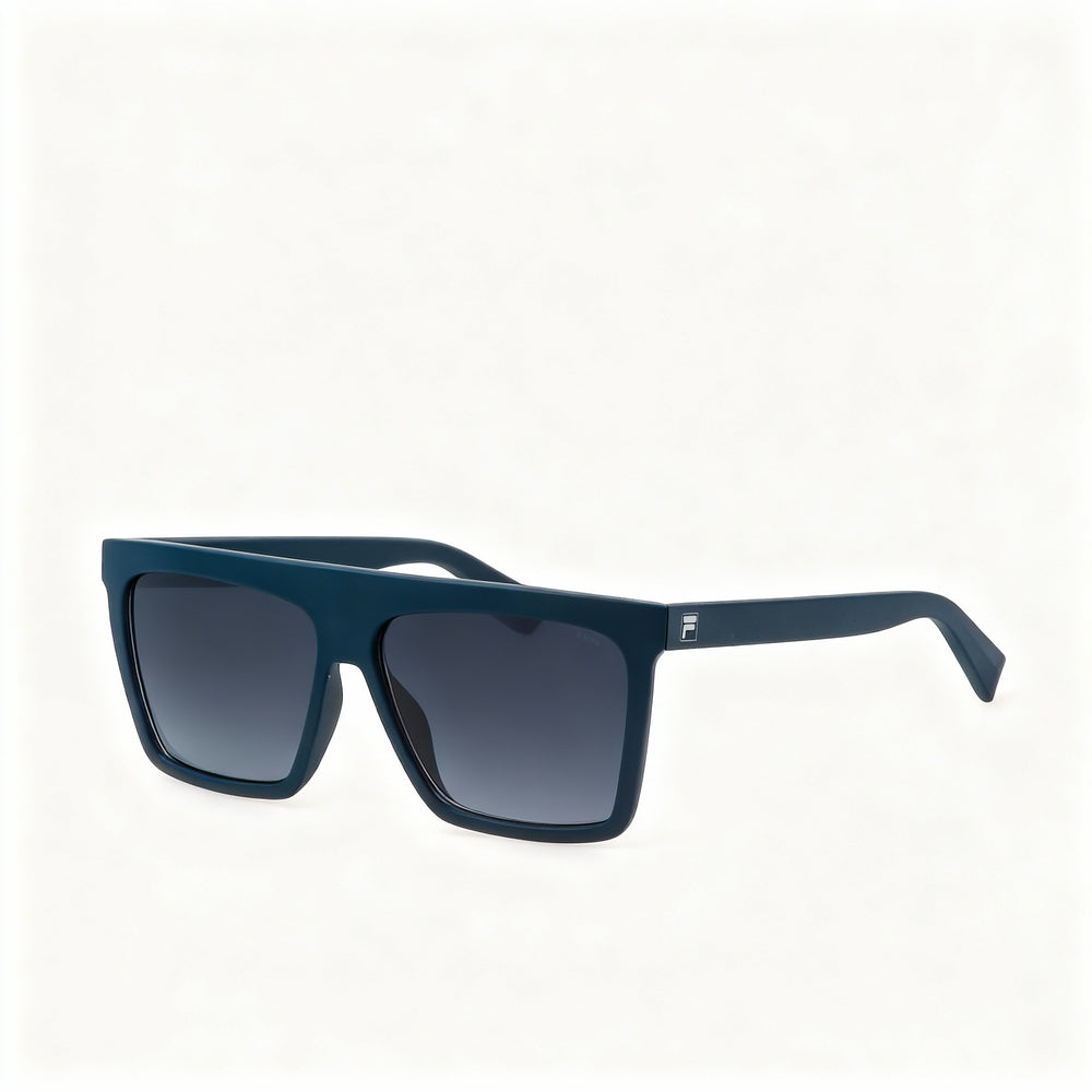 Fila Casual Rectangle Sunglasses Men — side view, Blue Blue lens