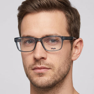 Fila Classic Rectangle Eyeglasses for Men — interior view, Transparent demo lenses