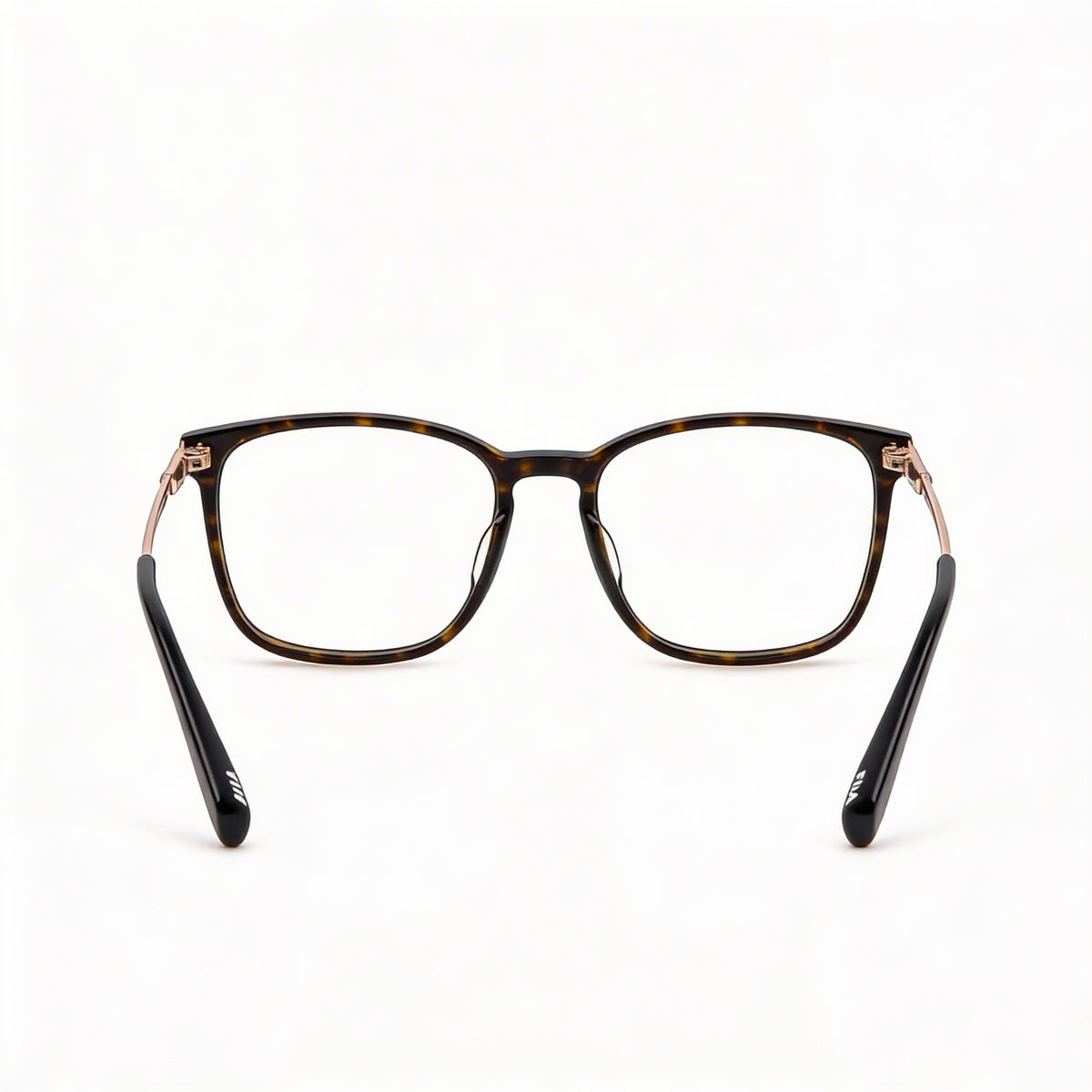 Gafas Ópticas Clásicas Fila para Hombre con Montura Combinada de Acetato y Metal Habana Oscuro, Ancho de Lente de 53 mm, Photo 3
