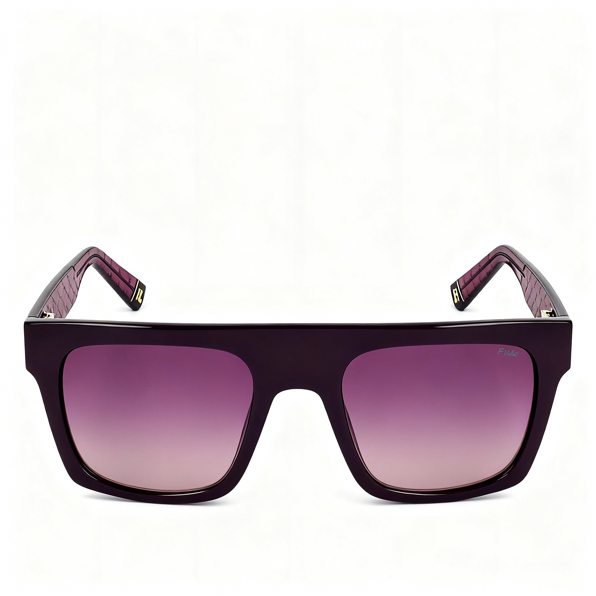 Fila SFI098 Shiny Full Plum Rectangle Sunglasses for Men, 53mm, Photo 2