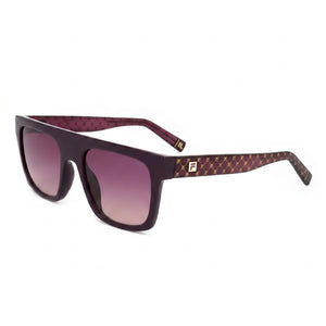 Fila SFI098 Violet Rectangle Sunglasses for Men, Brown lens