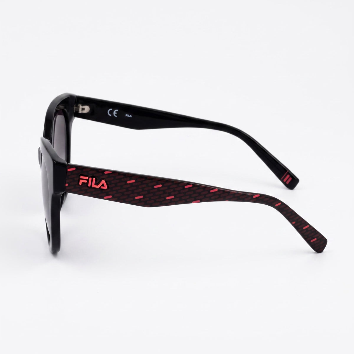 Fila SFI119 Total Shiny Black Cat Eye Sunglasses for Women, 51mm, Photo 3