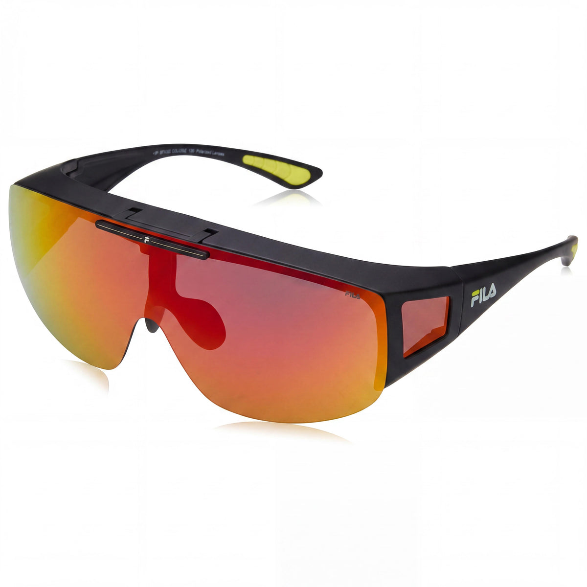 Fila SFI126 Matte Black Shield Sunglasses Unisex, Photo 1