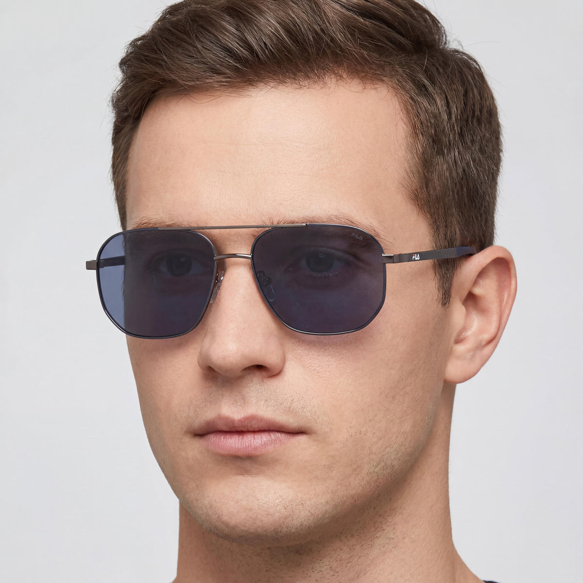 Fila SFI300 Silver Aviator Gradient Sunglasses for Men, 58mm, Photo 4