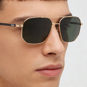 Fila SFI300V Rectangle Sunglasses for Men — interior view, Polarized lens detail