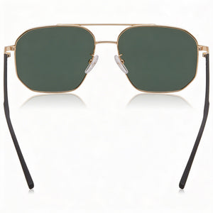 Fila SFI300V Rectangle Sunglasses Men — side view, Polarized Green lens