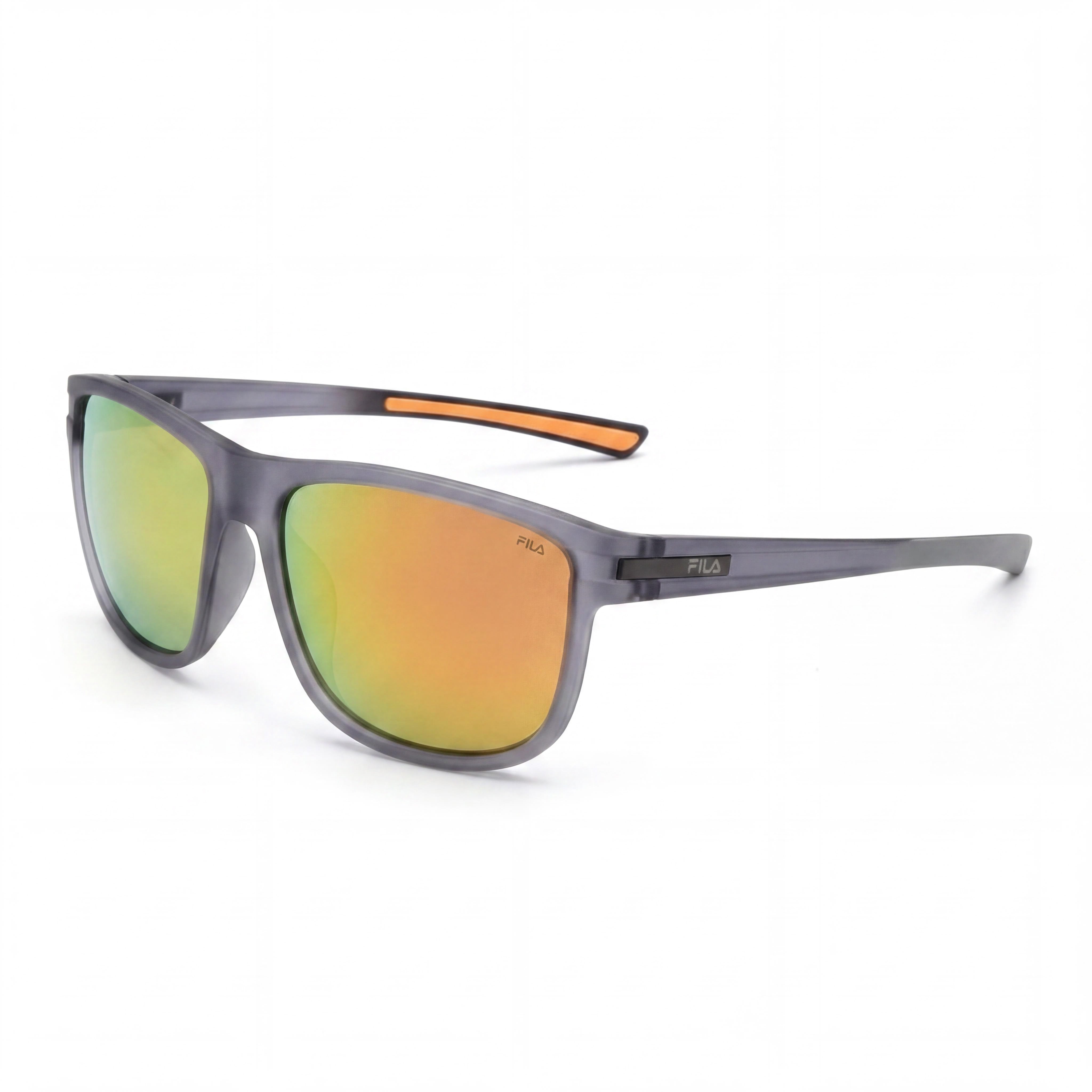 Fila SFI302 Transparent Grey Rectangle Sunglasses for Men, 57mm, Photo 1
