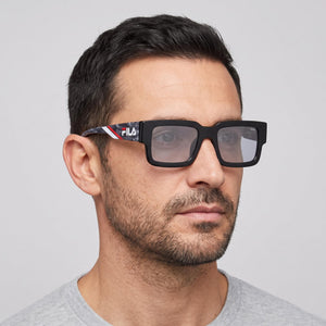Fila SFI314 Rectangle Sunglasses for Men — interior view, Non-Polarized lens detail