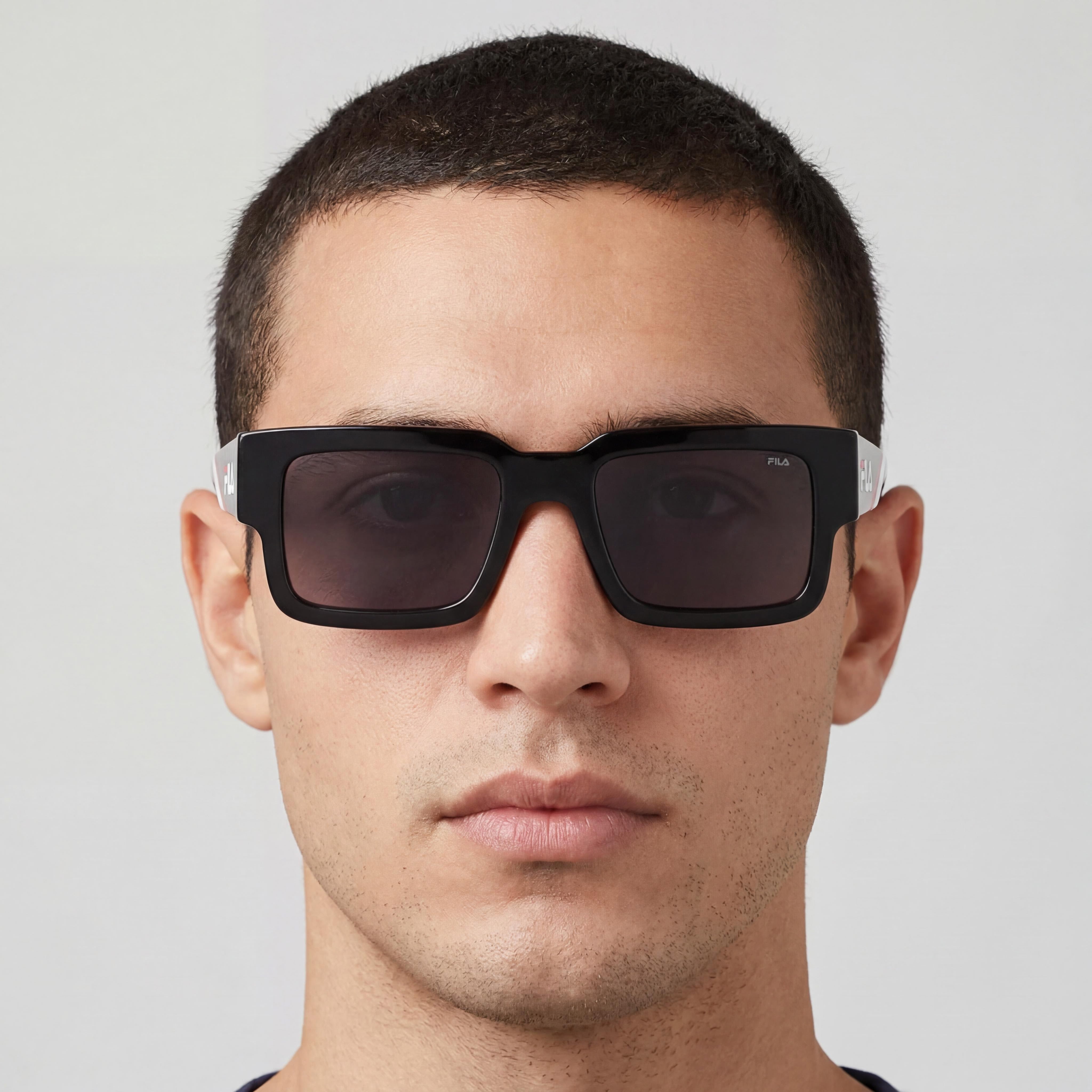 Fila SFI314 Black Rectangle Sunglasses for Men, 51mm, Photo 4
