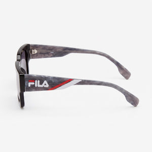 Fila SFI314 Rectangle Sunglasses Men — side view, Non-Polarized Smoke lens
