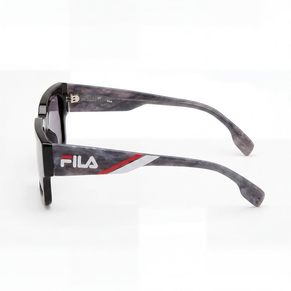 Fila SFI314 Rectangle Sunglasses Men — side view, Smoke lens