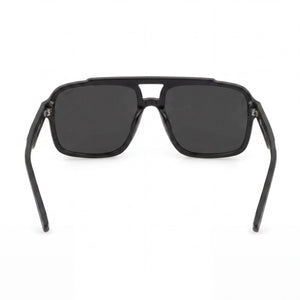 Fila SFI460 Aviator Sunglasses Unisex — side view, Black lens