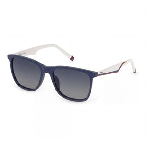 Fila SFI461 Blue Square Sunglasses for Men, Blue lens
