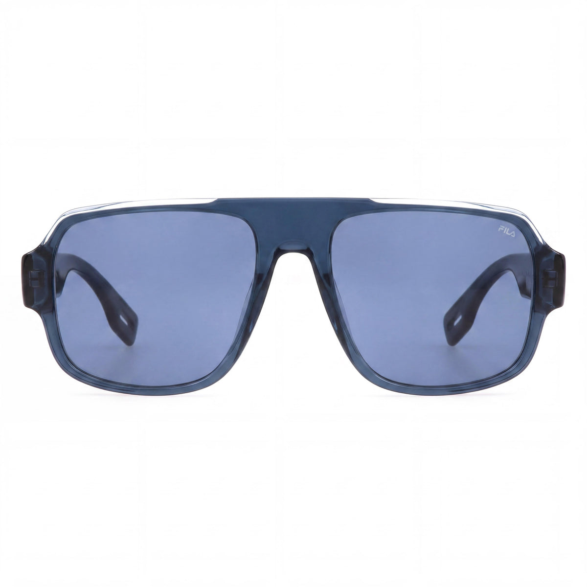 Gafas de sol unisex Fila SFI529 Blue Top y Clear Blue Aviator, 54 mm, Photo 2