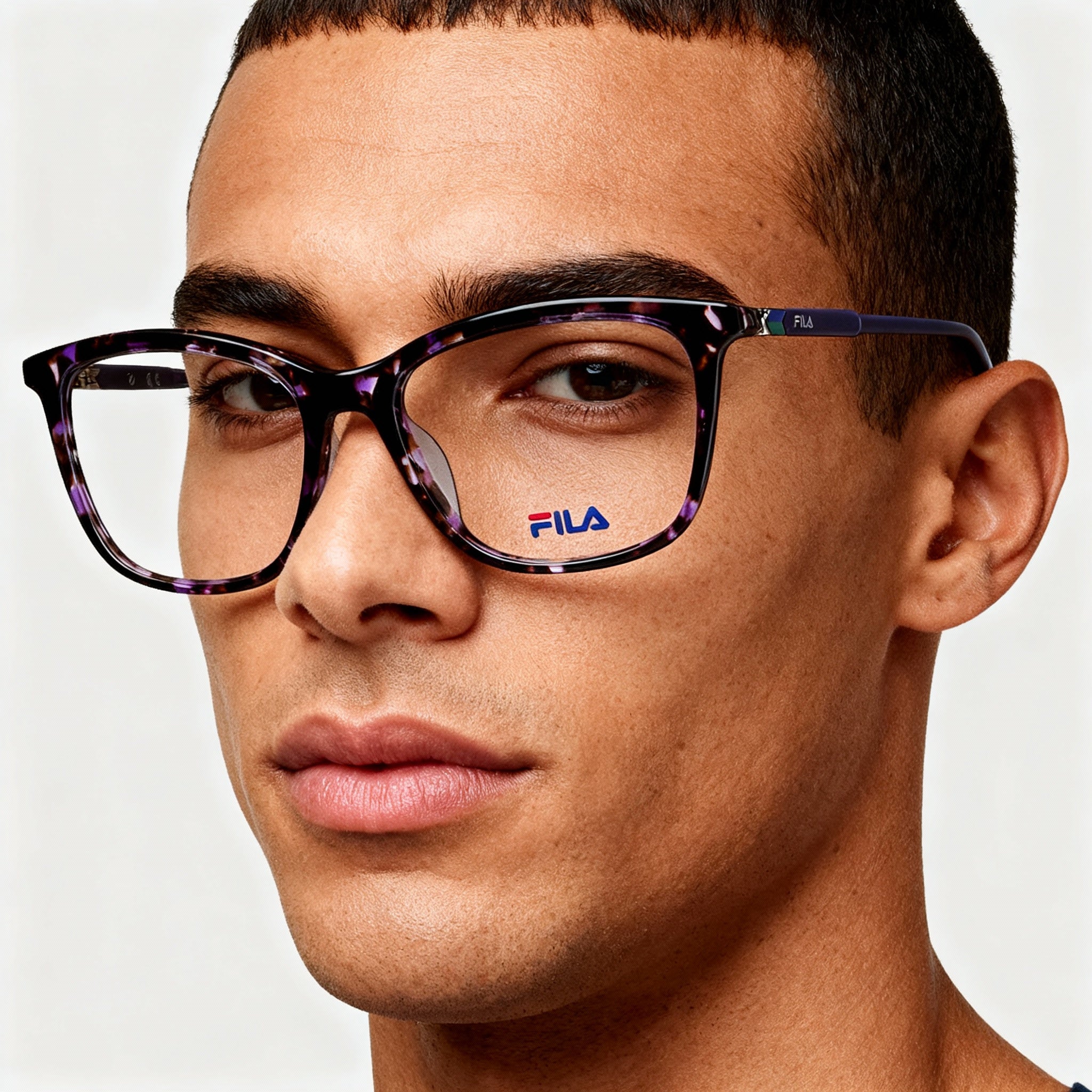 Gafas de sol rectangulares Fila VF9402 Violet Havana para hombre, plástico de 54 mm, Photo 3