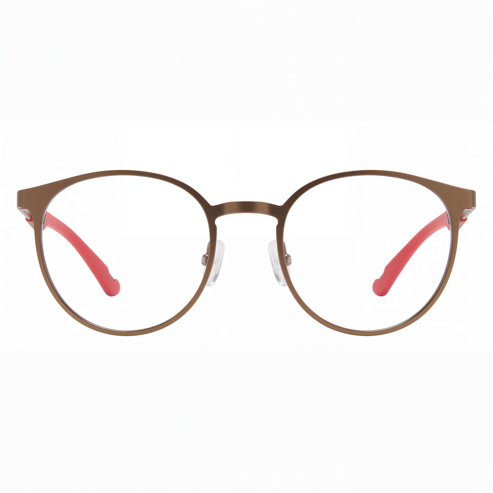 Fila VF9919-0627 Round Eyeglasses for Men — front view, Cellulose Acetate