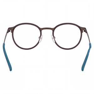 Fila Vf9971 Round Eyeglasses Men — side view, 08ft Metal temples