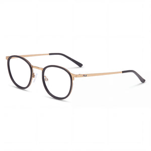 Fila Vf9971 Black Round Eyeglasses for Men, Metal/Plastic frame