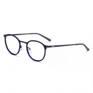 Fila Vf9971 Blue Round Eyeglasses for Men, Metal frame