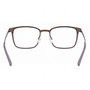 Fila Vf9972 Rectangle Eyeglasses Unisex — side view, Brown Grey Acetate and Metal temples