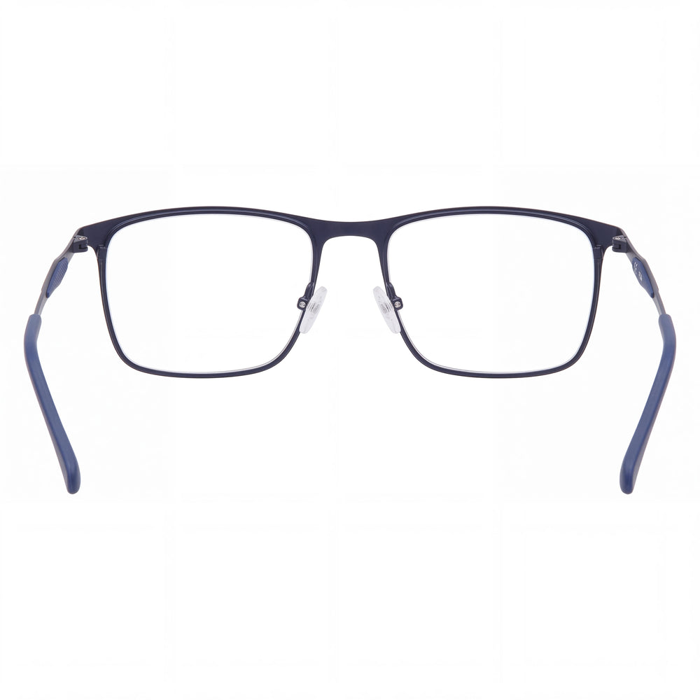 Fila Vf9986 Rectangle Eyeglasses Men — side view, Blue Metal temples