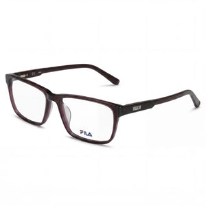 Fila VFI034 Black Rectangle Eyeglasses for Men, Acetate frame