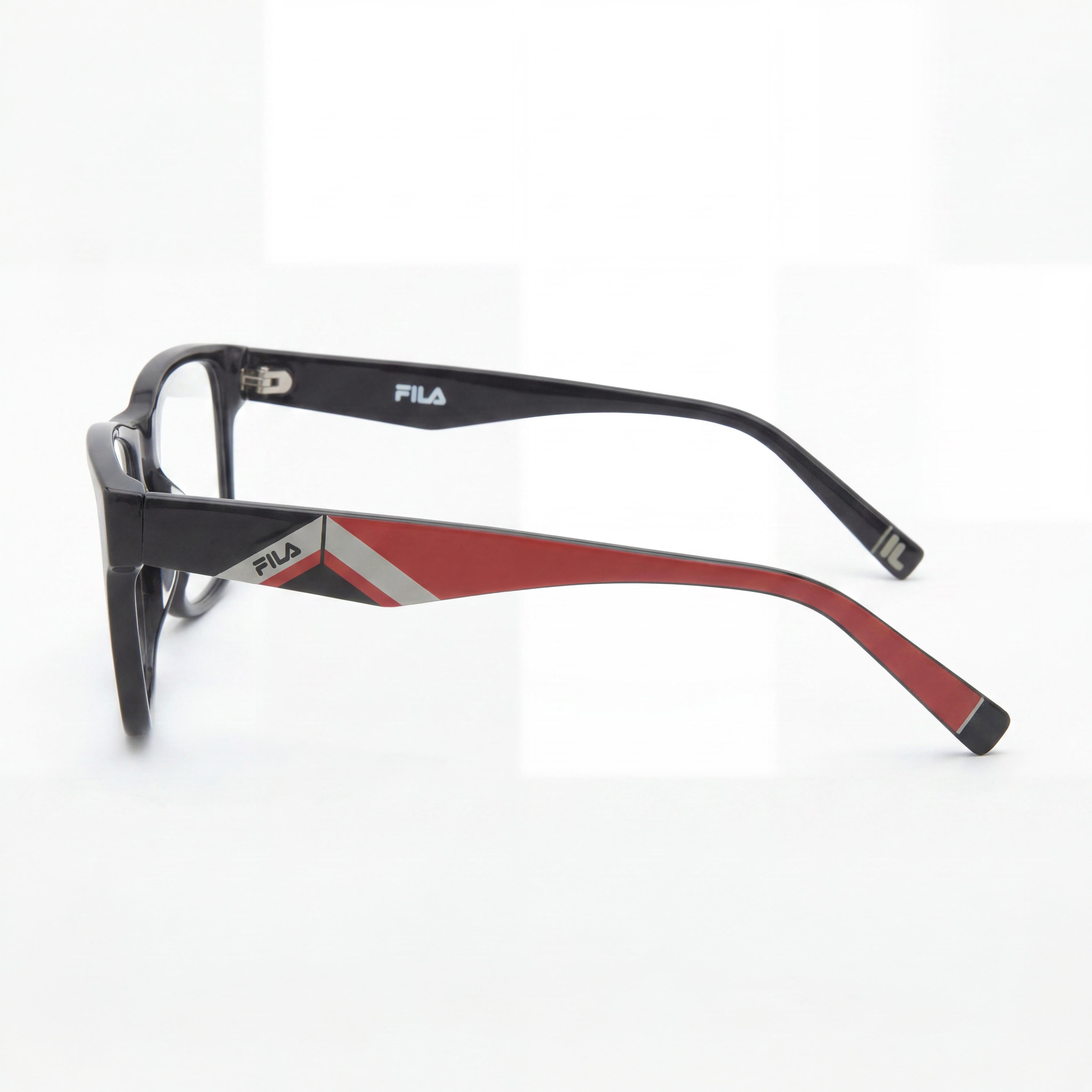 Fila VFI115V Black Rectangle Unisex Eyeglasses, Acetate 54mm, Photo 2
