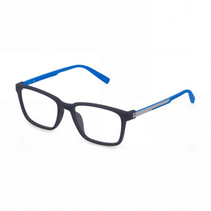 Fila VFI121 Blue Rectangle Eyeglasses for Men, Plastic frame