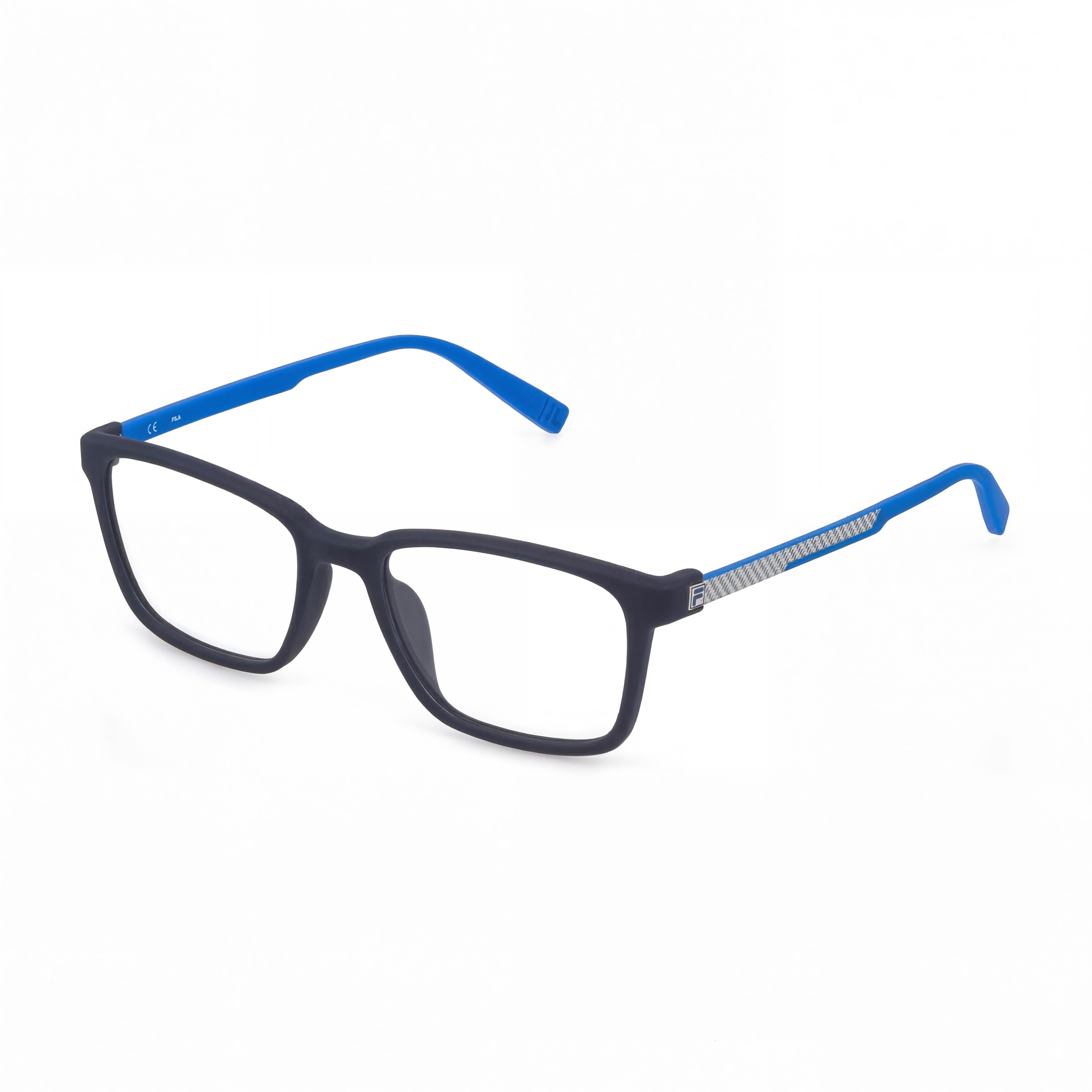 Fila VFI121 Blue Rectangle Eyeglasses for Men, Plastic 53mm, Photo 1