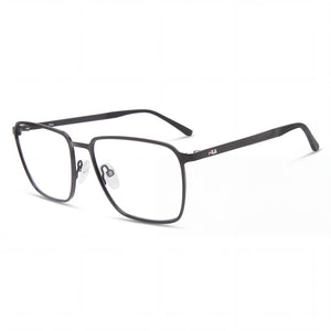 Fila Vfi204 Black Rectangle Eyeglasses for Men, Metal frame