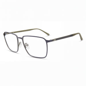 Fila Vfi204 Navy Rectangle Eyeglasses for Men, Metal frame