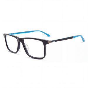 Fila Vfi205 Black Rectangle Eyeglasses Unisex, Acetate + metal frame