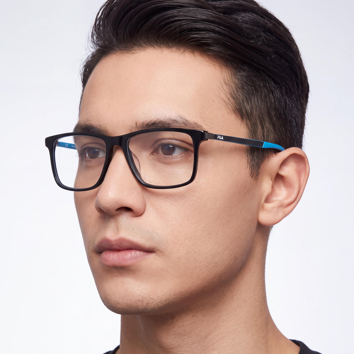 Gafas Fila Vfi205 unisex, montura de acetato y metal en gris oscuro, lentes de policarbonato polarizadas, ancho de lente 55mm, Photo 4