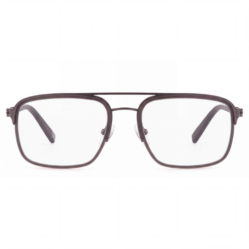 Fila VFI442 Aviator Eyeglasses for Men — front view, Stainless Steel