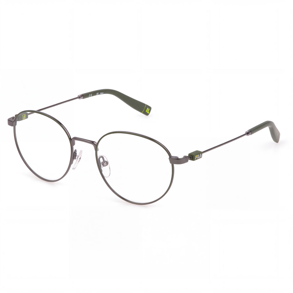 Fila VFI450 Silver Round Eyeglasses Unisex, Metal frame
