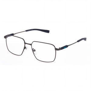 Fila VFI534 Silver Rectangle Eyeglasses for Men, Stainless Steel frame