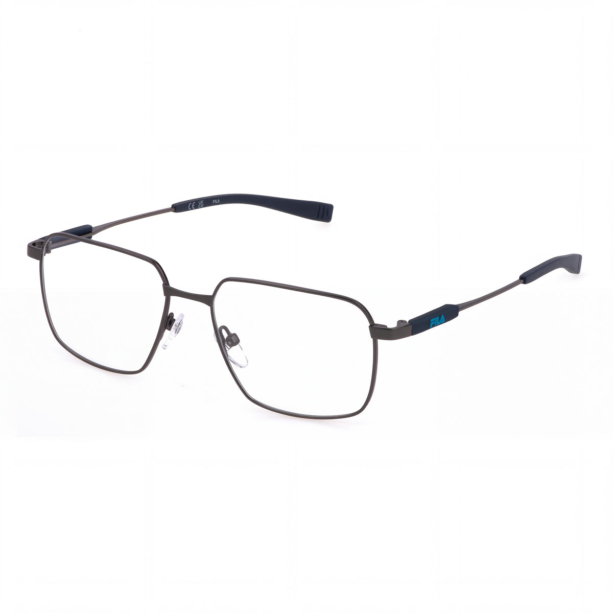 Gafas graduables Fila VFI534 para hombre de acero inoxidable color bronce, 56 mm, con lentes de demostración transparentes, listas para graduar, Photo 1