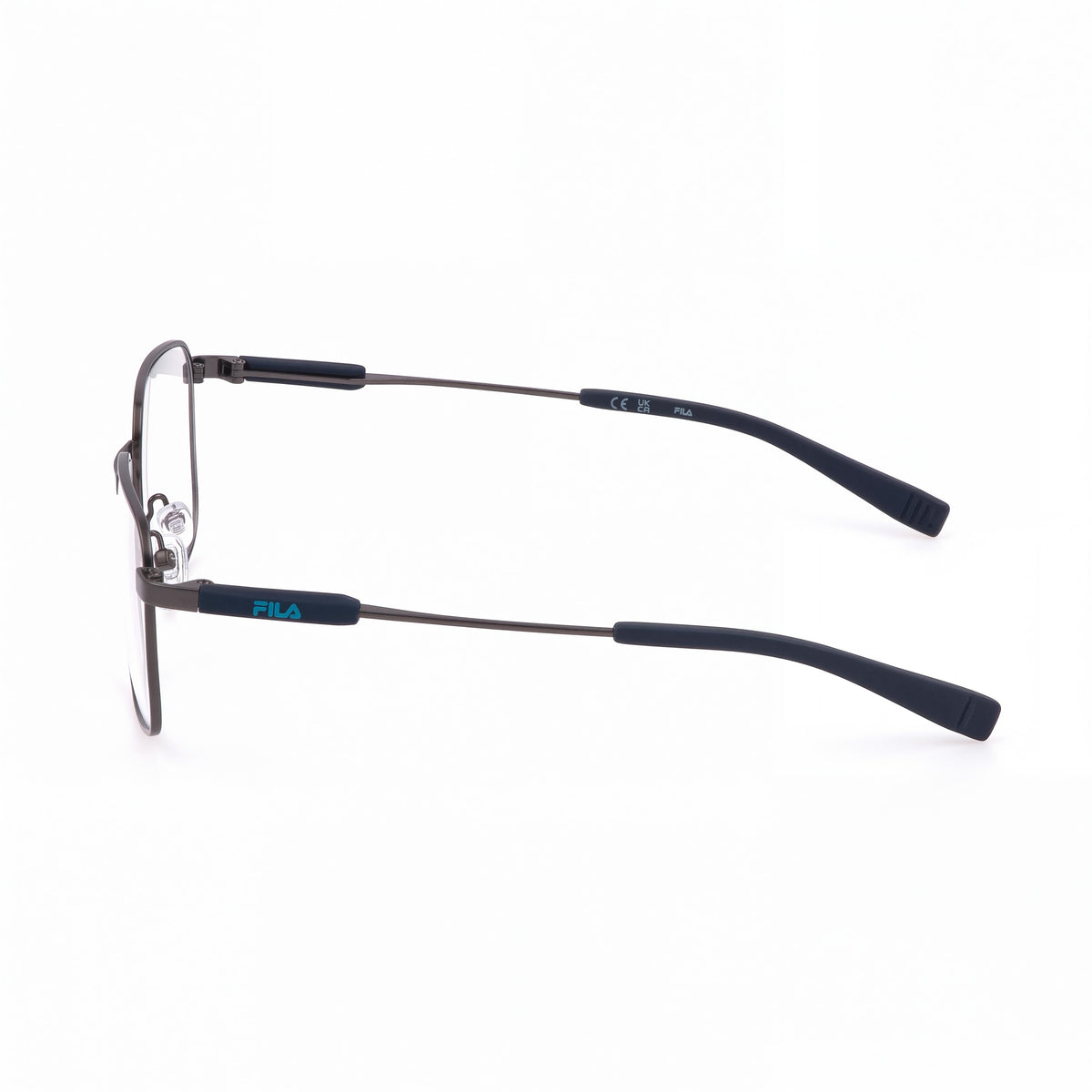 Gafas graduables Fila VFI534 para hombre de acero inoxidable color bronce, 56 mm, con lentes de demostración transparentes, listas para graduar, Photo 3