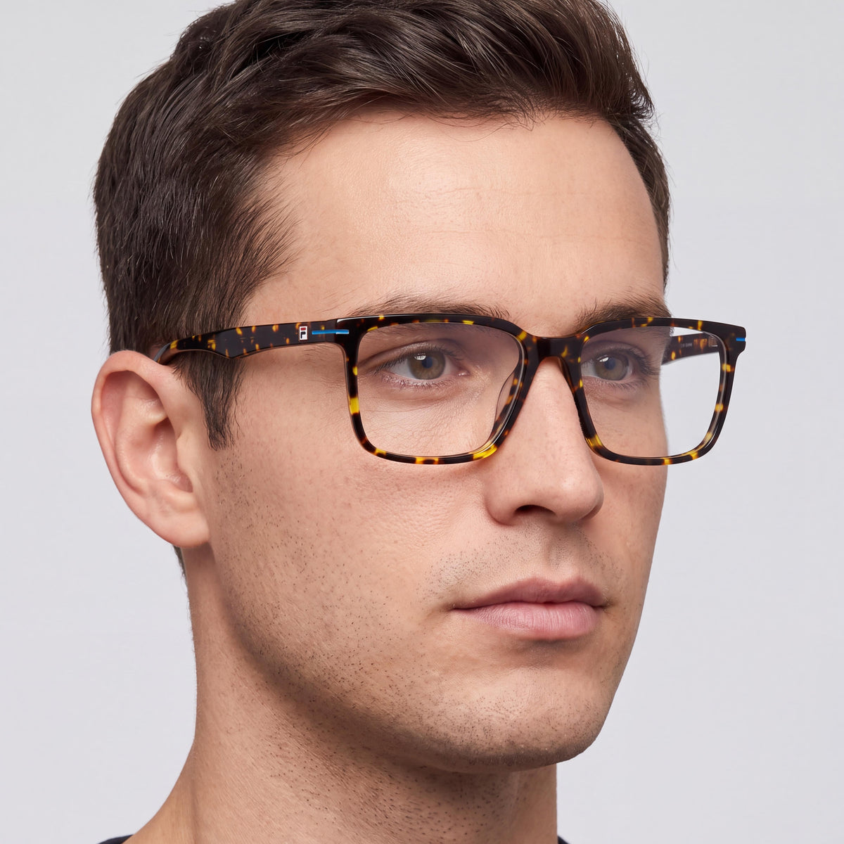 Montura de gafas para hombre Fila Vfi872, color habana moteado amarillo brillante, lente 56 mm, puente 17 mm, varilla 145 mm, Photo 4